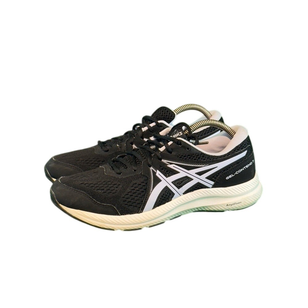 Asics Gel-Contend 7 Womens Black White Running Shoes 1012A911 US 9 - Picture 3 of 6